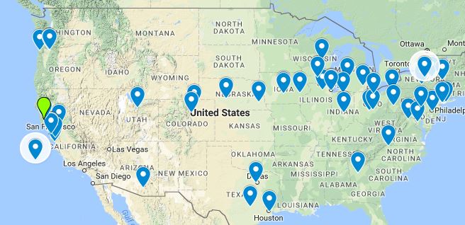 Map contacts August 18